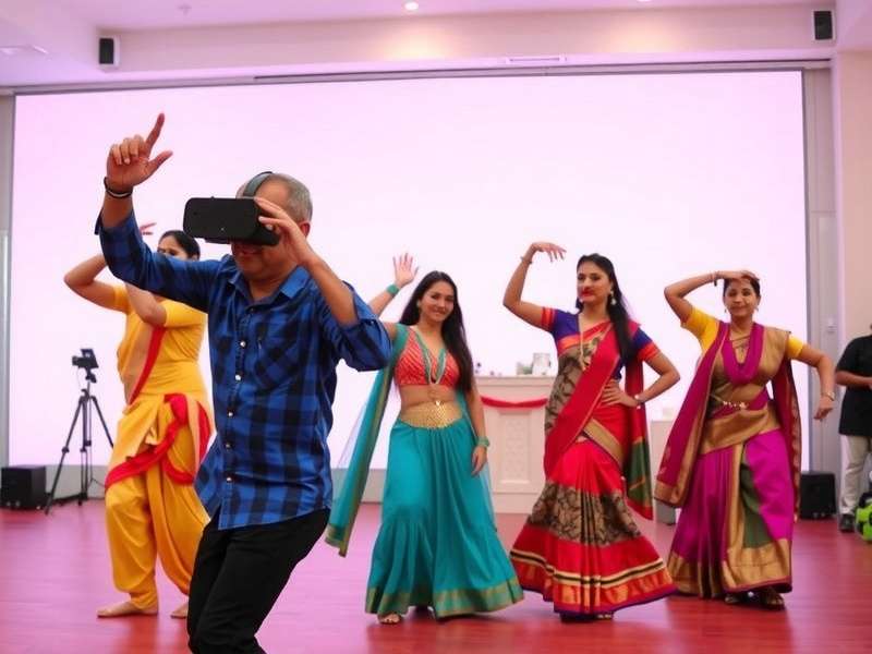 VR Bollywood Vibes showing regional dance styles including Bhangra, Garba, and Bharatanatyam